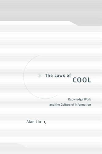 Book cover: "The Laws of Cool" by Alan Liu, with abstract design.