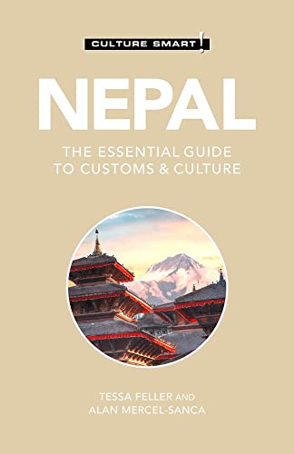 Book cover: "Nepal - Culture Smart!" with a mountain temple image.