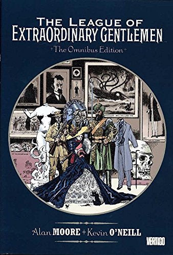 Cover art for The League of Extraordinary Gentlemen Omnibus featuring various characters and portraits.