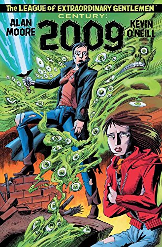Comic book cover featuring characters amidst swirling green, eye-filled tendrils.