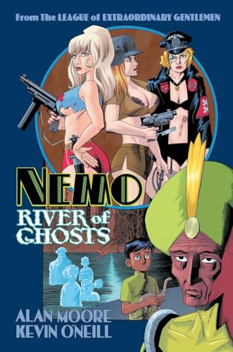 Comic book cover featuring three armed women above a man in a green turban.