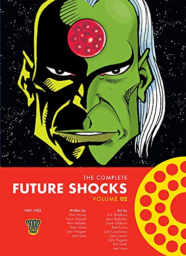 Cover of "The Complete Future Shocks Vol. 2" comic book, featuring a green alien face.