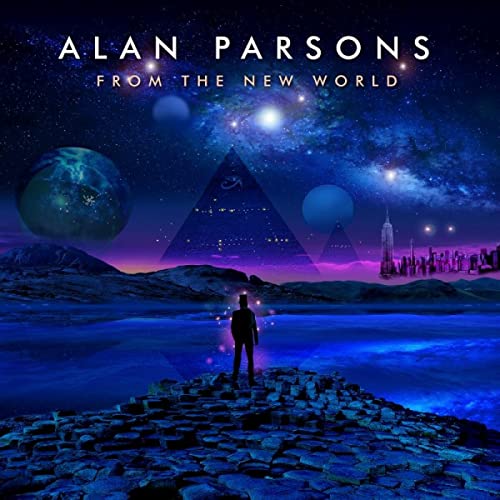 Album cover: Alan Parsons’ “From The New World” with space and pyramid imagery.