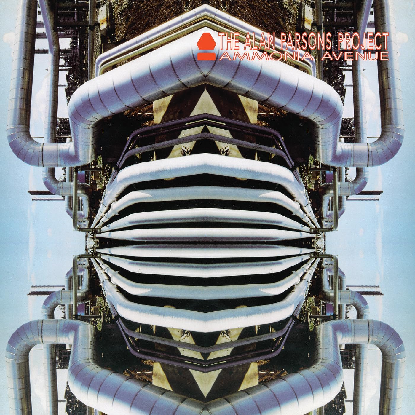 Album cover for The Alan Parsons Project’s “Ammonia Avenue” featuring industrial pipes.