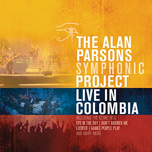 Cover of "Alan Parsons Symphonic Project - Live In Colombia" with concert and eye symbol.