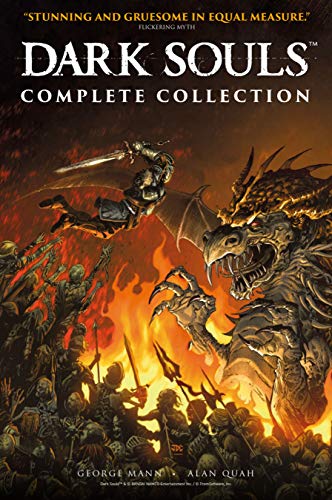 Dark Souls Complete Collection book cover featuring a knight, dragon, and battle scene.