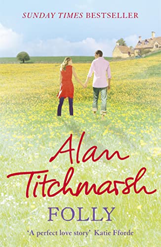 Book cover: couple holding hands in a yellow wildflower field.