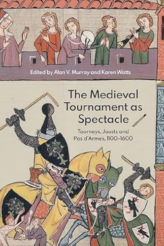 Book cover depicting medieval knights in armor and spectators.