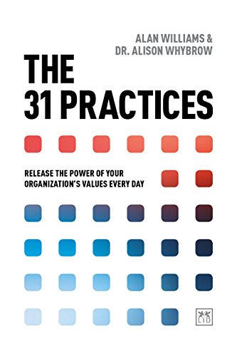 Book cover: "The 31 Practices" with red and blue square grid.