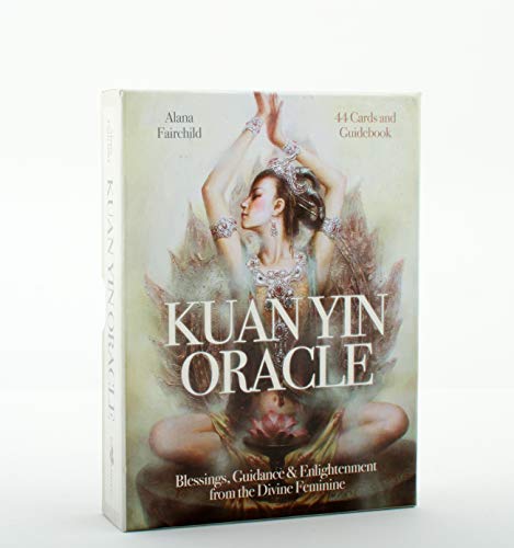 Box for “Kuan Yin Oracle” tarot deck featuring a serene, illustrated woman.