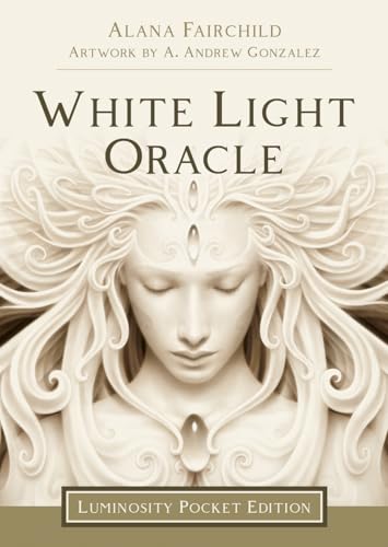 Oracle card deck cover with a sculpted face and flowing hair.