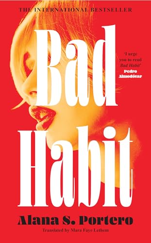 Book cover with a red background and a close-up of a woman's face.