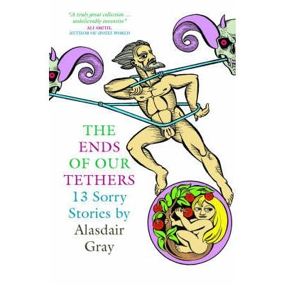 Book cover: man straining against ropes, flanked by horned figures and fruit.