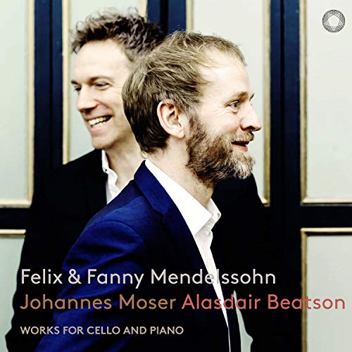 CD cover with two men in suits, text listing musicians and composers.
