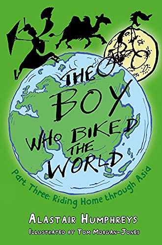 A book cover with a young boy on a bicycle in an Asian landscape.