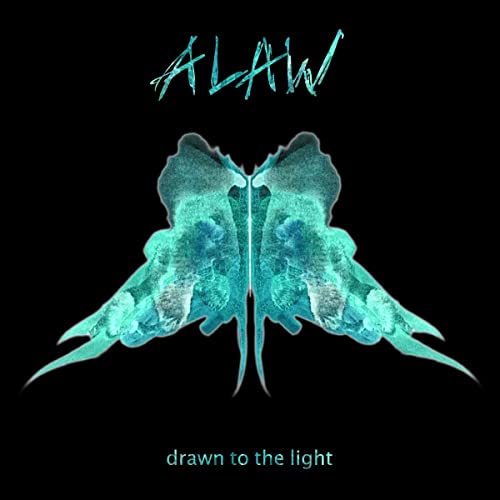 CD cover: teal butterfly image against a black background, text “Alaw”.