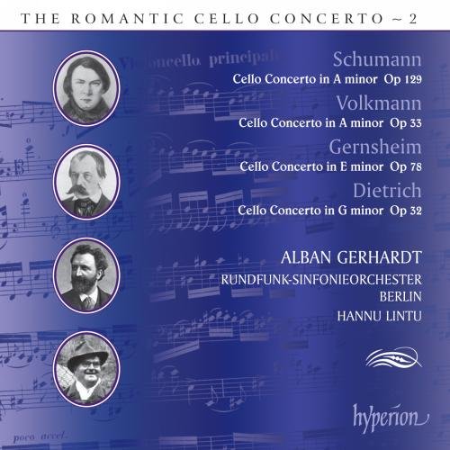 Album cover with portraits, musical notes, and text listing composers and concertos.