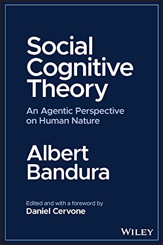 Book cover: "Social Cognitive Theory" by Albert Bandura, white text on navy.