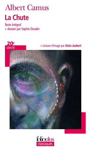 Book cover for La Chute by Albert Camus featuring an abstract, colorful close-up face.