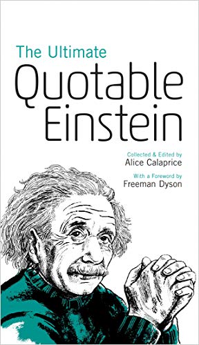 Book cover: "The Ultimate Quotable Einstein" with a portrait of Albert Einstein.