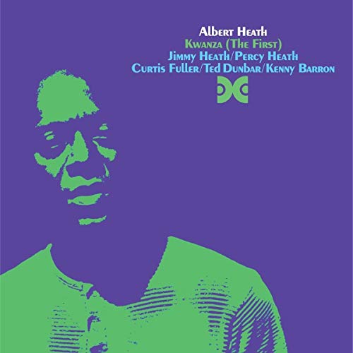 CD cover for Albert Heath’s “Kwanza (The First)” with a green portrait.