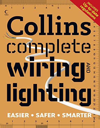 Book cover for Collins Complete Wiring and Lighting with an orange background and wire.