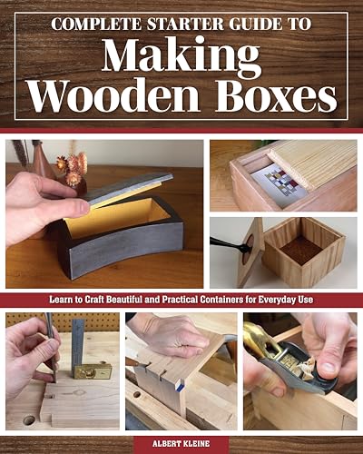 Book cover featuring handmade wooden boxes and woodworking tools.