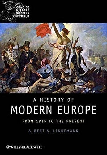 Book cover: “A History of Modern Europe,” painting of 1830s revolt.