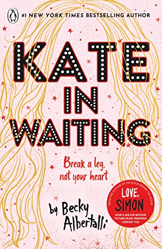 Book cover: “Kate in Waiting” with large text and floral illustration.