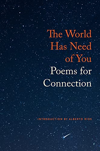 Book cover with orange text on a dark blue, starry background.