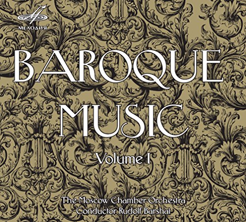 CD cover for Baroque Music Volume 1 by Albinoni, featuring ornate gold design.