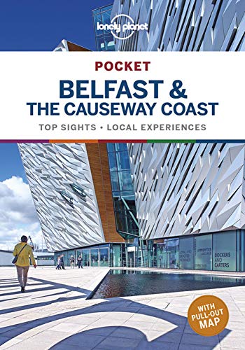 Lonely Planet travel guide cover featuring the modern Titanic Belfast building and a pedestrian.