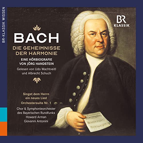 CD cover featuring a portrait of Johann Sebastian Bach holding sheet music.