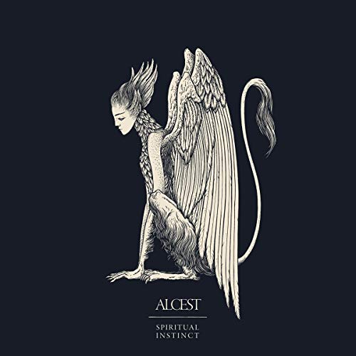 Dark album cover featuring a detailed illustration of a winged creature.