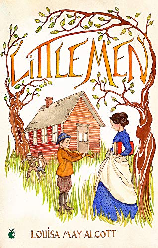 Book cover of “Little Men” depicting children and a house under trees.
