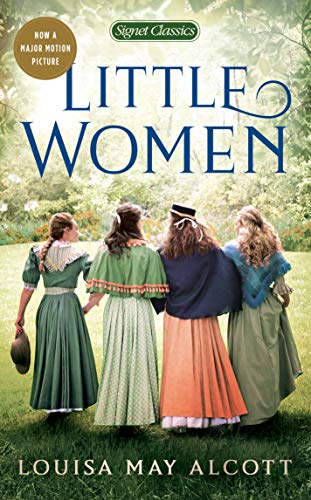 Book cover for "Little Women" depicting four women in 19th-century dress.