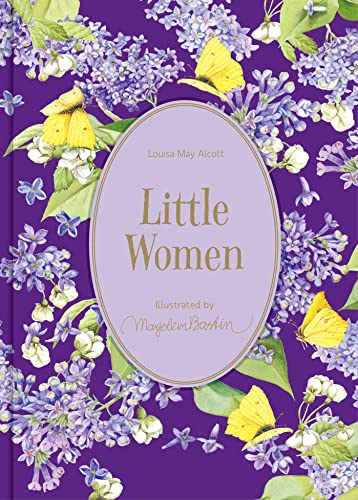 Book cover of “Little Women” with floral illustrations and butterflies.