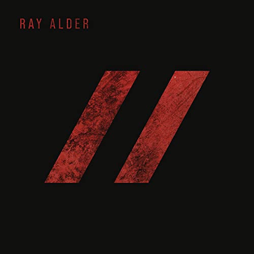 Ray Alder album cover: black background with distressed red parallel lines.