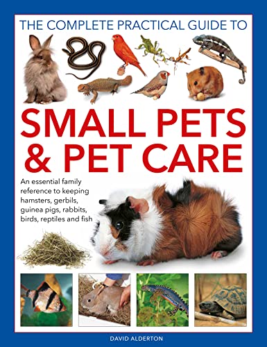 Book cover titled Small Pets and Pet Care featuring various animals including a guinea pig.