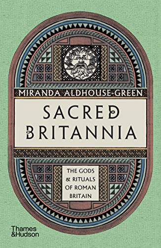 Book cover: “Sacred Britannia” with ornate Celtic-inspired border and bearded face.