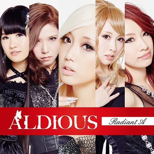 "CD cover featuring five women with different hair colors, wearing dark outfits."