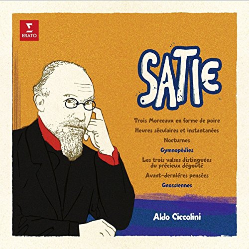 Vinyl album cover featuring an illustrated man and French text on orange background.