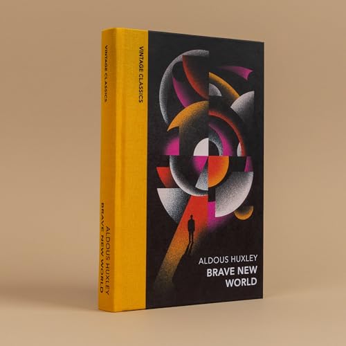 Yellow and black Vintage Classics edition of Aldous Huxley’s “Brave New World.”