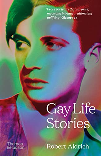 Book cover with colorful portrait and title "Gay Life Stories.