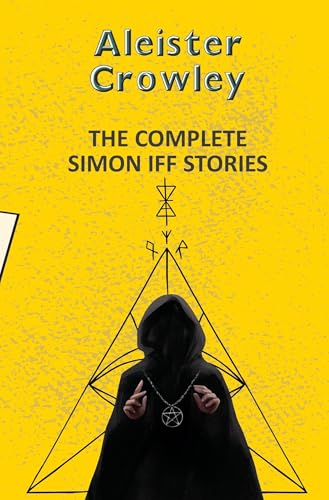 Yellow book cover with a hooded figure and geometric design.