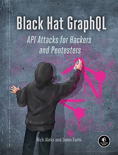 Book cover: hooded figure spray-painting a pink GraphQL logo.