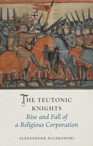 Book cover featuring a medieval manuscript illustration of knights in battle on horseback.
