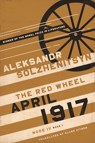 Book cover: "April 1917" by Aleksandr Solzhenitsyn, featuring a red wheel.