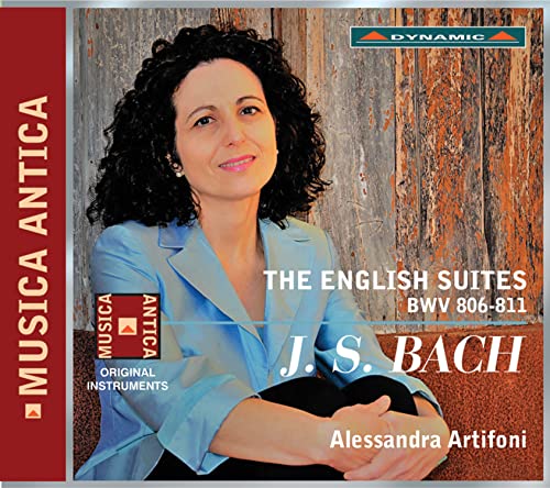 CD cover featuring pianist Alessandra Artifoni and text “J.S. Bach.”