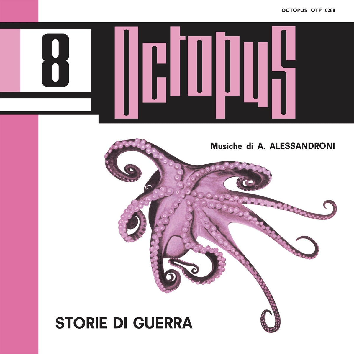 Vinyl record cover: pink background, octopus illustration, and bold text.